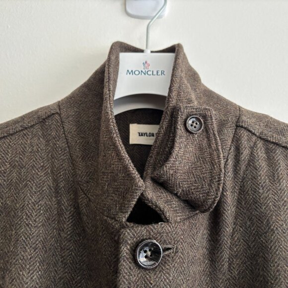 Taylor Stitch Olive Brown Wool Tweed Norfolk Hunting Jacket / Blazer - 42 Large - Picture 5 of 16